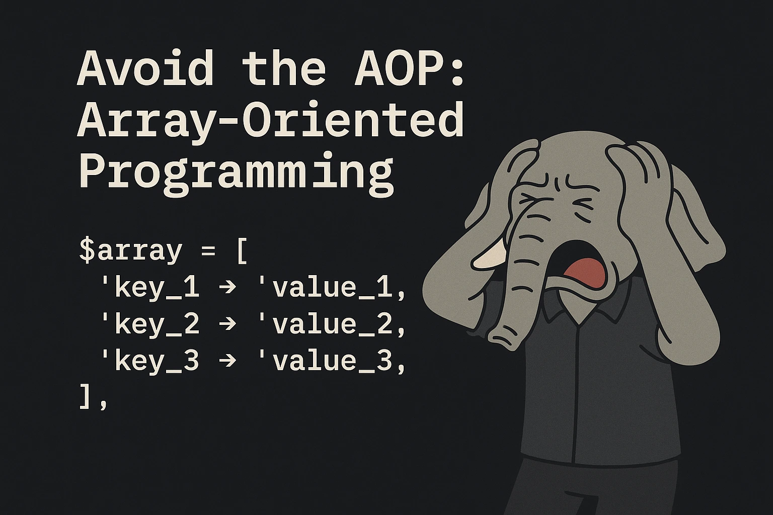 Avoid the AOP: Array-Oriented Programming